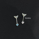 1PC Stainless Steel Left Ear Silver Color Bear Clips Helix Cartilage Fake Piercing Jewelry Non Pierced Earrings