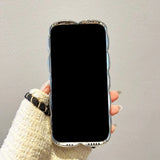 Fashion Plating Silver Rhombus Plaid Pattern Phone Case For iPhone 16 Pro Max 15 13 12 11 14 Plus Soft Glossy TPU Back Cover