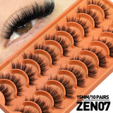 Lashes 3D Mink Lashes Fluffy Reusable Lashes Mink False Eyelashes Soft Wispy Natural Cross Eyelash Extension Makeup