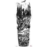Full-arm Tattoo Stickers With The Crown Of The Virgin Of Jesus And Lion Waterproof Tattoo Stickers
