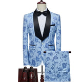 Spring Autumn New Men's Casual Business Boutique Suit Three Piece Set / Men's Coat Jacket Pants Vest Trousers Waistcoat