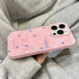 Korean Simple Stars Cartoon Phone Case For iPhone 16 Pro Max 11 12 13 14 15 Pro Plus Yellow Shockproof Silicone Soft Back Cover