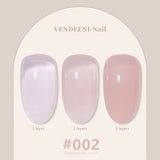 Vendeeni 24 Colors Jelly Transparent Gel Nail Polish Nude Pink Skin Color UV Soak Off Gel Varnish Jade Nail Art Gel Lacquer 15ml