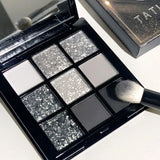 9 Colors Punk Smokey Matte Glitter Eyeshadow Palette Cool Toned Gray Black Eye Pigment Palett Shimmer Eye Shadow Makeup Palette