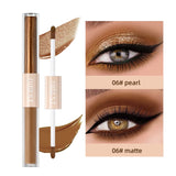 Double End Glitter Matte Eye shadow Stick Pencil Eyeshadow Makeup Waterproof Bicolor Shimmer Cosmetics Beauty Makeup Tool