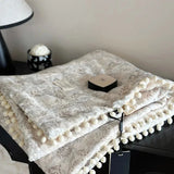 Blanket Light Luxury Ins Crepe Cotton Multi-functional Small Blanket Office Nap Blanket Shawl Cover Blanket