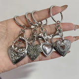 Photo Frame Heart Locket Keychains y2k Handmade Heart-Shaped Small Box Fairy tale Keyring Gift for her