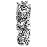 Full-arm Tattoo Stickers With The Crown Of The Virgin Of Jesus And Lion Waterproof Tattoo Stickers
