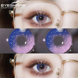 EYESHARE 1pair Colored Contact Lenses for Eyes Purple Lenses Fashion Colorful Beautiful Pupil Lens Yearly Cosmetic Eye Contacts