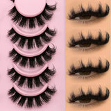 False Eyelashes Cat Eye Fluffy Faux Mink Lashes Wispy Lashes Dramatic Long Thick Volume Mink False Eyelashes Makeup