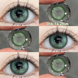 2PCS New Gray Prescription Contact Lenses Fashion Pupils Cosmetics Eye Color Lenses Myopia Colored Contact Lenses Brown