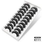 Lashes 5/10 Pairs 3D Faux Mink Lashes Fluffy Soft Wispy Volume Natural long False Eyelashes Reusable Eyelashs Makeup
