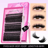 Fluffy Lash Clusters Kit Thick 60-100D Volume Eyelash Clusters Wispy Individual Lashes Cluster Eyelash Extensions DIY