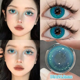 2PCS Blue Cosplay Series Colored Contact Lenses for Eyes With Prescription Cosmetics Pupils Eye Color Lenses Myopia Lens