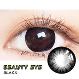 Eyes Colour Contact Lens Mate Case Water Container Travel Kit Box Beautyeye Black