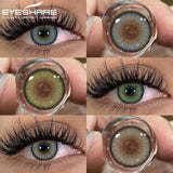 EYESAHRE 1Pair New Color Contacts Colored Contact Lenses for Eyes Blue Lenses Gray Pupils Brown Eye Lens Cosmetic Greeen Lenses