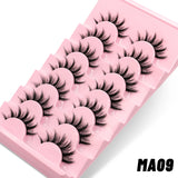 5/10 Pairs Natural False Eyelashes Manga Lashes 3d Faux Mink Lashes Soft Winged Natural Realistic Eyelash Extension