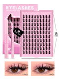 Cluster Lashes Kit Manga Lashes Natural Eyelash extension Cluster Natural Volume Individual Lashes Mixed Tray Lashes