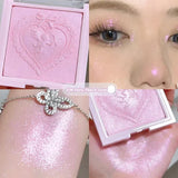 Fairy Pink Highlighters Fine Flash Party Supernatural White Contour Highlighter Palette Monochrome Highlights Powder Cosmetics