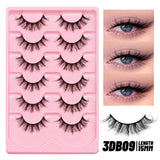Fluffy Eyelashes 3D Mink False Lashes Fluffy Soft Cross Manga Lashes Wispy Volume Mink Lashes Dramatic Makeup