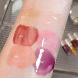 Glass Lip Oil Purple Jelly Violet Transparent Plumper Lip Gloss Makeup Nutritious Liquid Lipstick Brush Lip Care