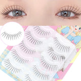 Korean U-shaped Individual False Eyelashes Lash Extension Noglue Idol Lashes Natural Comic Eye Lash Clusters Makeup Cosplay