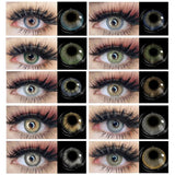 EYESHARE Natural Contact Lenses 1Pair Blue Lenses Colored Contacts Lenses for Eyes Yearly Eye Color Lens Cosmetic Makeup Lenses