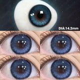 Prescription Contact Lenses Myopia Lenses with Diopters Green Pupils Color Contact Lenses for Eyes Blue Lens 1 Pair/2pcs