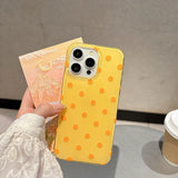 Ins Korean Cute Polka Dot Phone Case for IPhone 16 15 14 13 Pro Max 16Pro Stylish Aesthetic Shockproof Lovely Soft Back Cover