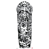 Full-arm Tattoo Stickers With The Crown Of The Virgin Of Jesus And Lion Waterproof Tattoo Stickers
