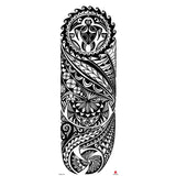Full-arm Tattoo Stickers With The Crown Of The Virgin Of Jesus And Lion Waterproof Tattoo Stickers