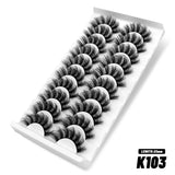 Lashes 5/10 Pairs 3D Faux Mink Lashes Fluffy Soft Wispy Volume Natural long False Eyelashes Reusable Eyelashs Makeup