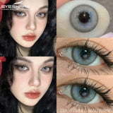 EYESHARE 1Pair New Colored Contact Lenses for Eyes Brown Lenses Green Eye Lenses Gray Pupils Yearly Cosmetic Eye Contact Lens