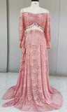 Maternity Photography Props Dress Sexy Hollow Lace Two Piece Set Split Dress Boho Pregnant Dress Baby Shower Dress ﻿