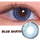 Soft Colored Contact Lens Mate Case Portable Eye Lenses Box Travel Kits Blue Earth