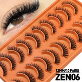 Lashes 3D Mink Lashes Fluffy Reusable Lashes Mink False Eyelashes Soft Wispy Natural Cross Eyelash Extension Makeup