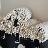 Blanket Light Luxury Ins Crepe Cotton Multi-functional Small Blanket Office Nap Blanket Shawl Cover Blanket