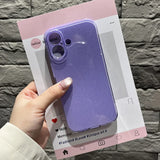 Fashion Purple Shine Glitter TPU Phone Case For iPhone 16 Pro Max 15 13 12 11 14 Plus 16e XS Max XR X 7 8 Plus SE2 Back Cover