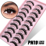 Lashes 5/10 Pairs 3D Faux Mink Lashes Fluffy Soft Wispy Volume Natural long False Eyelashes Reusable Eyelashs Makeup