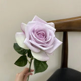 5Pcs High-end Moisturizing Latex Artificial Flowers Rose Real Touch Roses Bridal Bouquet Wedding Decor Home Party Table Floral