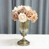Moisturizing 5Head Rose Flower Bouquet Latex Real Touch Artificial Flowers Wedding Bridal Bouquet Birthday Party Home Decor Rose