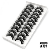 Lashes 5/10 Pairs 3D Faux Mink Lashes Fluffy Soft Wispy Volume Natural long False Eyelashes Reusable Eyelashs Makeup