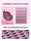 DIY Lash Kit 10-18mm Manga Lashes Mixed Tray Lash Clusters Individual Eyelashes Kit with Lash Bond DIY Lashes