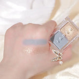 Milk Blue Eye Shadow Plate Matte Pearlescent Two-tone Pink Eye Pigment Long Lasting Earth Color Eyeshadow Plate Makeup Cosmetic