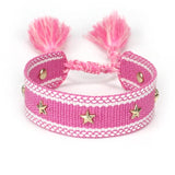 Hand Woven Bracelets Adjustable Studded Stars Bracelet Fashion Jewelry Gifts