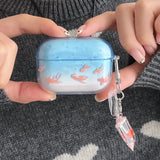 Cute and ornamental koi gradient earphone case for airpods 2 3 4 TPU soft protective cover for airpods pro 2 2nd charge box case