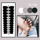 24Pcs Simple Nail Tips False Nails Glitter French Edge Fake Nails Short Round Press on Nails Artificial Detachable Nail Art Tips