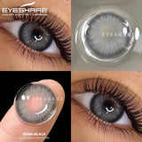 EYESHARE 1pair Natural Color Contact Lenses for Eyes Fashion Blue Lenses Gray Pupils Brown Lenses Yearly Cosmetic Green Contacts