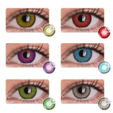 1 Pair Color Contact Lenses for Eyes Natural Look Cosplay Anime Accessories Red Lenses Halloween Blue Eye Contact