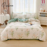 A/B Side，Floral Style 100% Cotton Bedding Set 133X72 Fabric Skin Friendly Duvet Cover 200X200 For